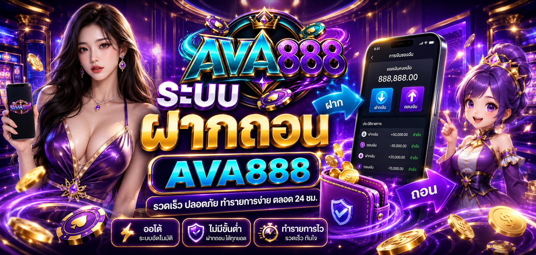 ระบบฝากถอน AVA888